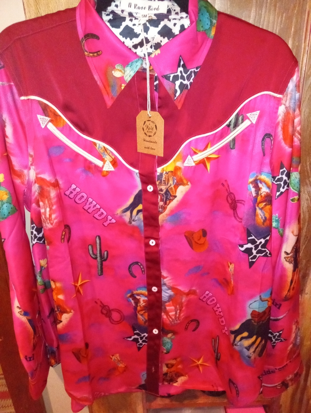 Rare Bird Women's Pink Western Button-Down Shirt